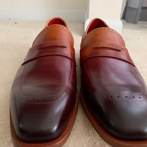 Steve Land Italian Leather loafers Brown Sz 12- Th